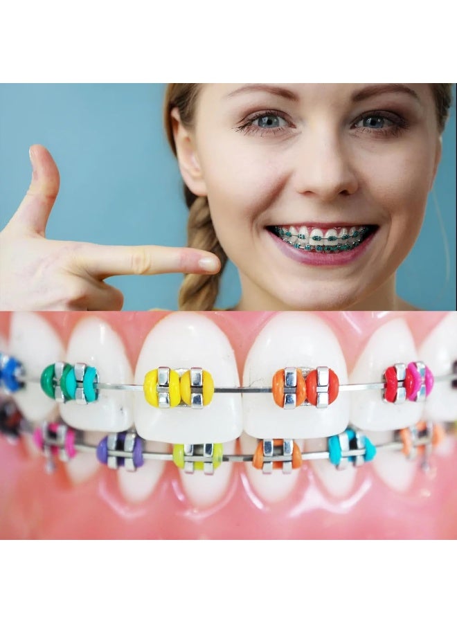 Bilkeru 1040 Pcs Multi-Color Rubber Bands, Orthodontic Ligature Ties Kit - O-Rings Braces Dental Ties For Orthodontic Procedures And Dental Braces (40 Items) - Image 5