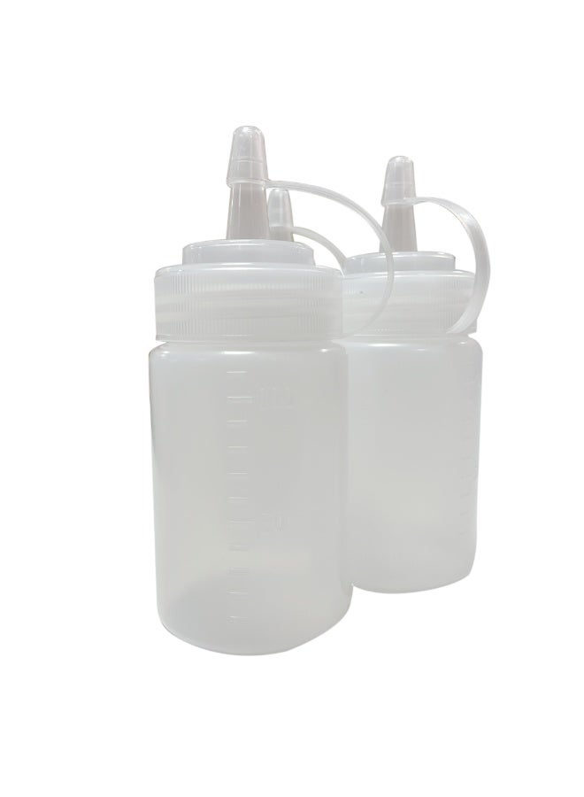 Ethic Solutions Pack of 3 Squeeze Bottles 120ml 4oz Plastic Condiment Dispensers with Caps for Ketchup, Mustard, Sauces, Oil Salad Dressing Refillable & Easy to Use - Image 3