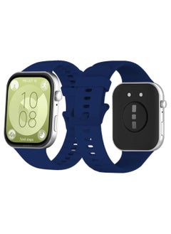 Generic Silicone Strap Compatible with Huawei Watch Fit 3, Adjustable Silicone Sport Watch Band Replacement Wristband for Men Women (Blue)  - Image 2