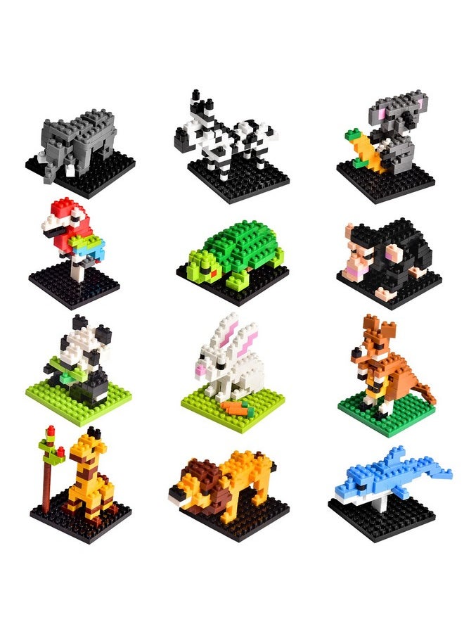 FUN LITTLE TOYS FUN LITTLE TOYS Party Favor for Kids, Mini Animals Building Blocks Sets Goodie Bags Stuffers for Kid, Small Toy Prizes, 12Pack Birthday Party Favor Easter Egg Fillers  - Image 1