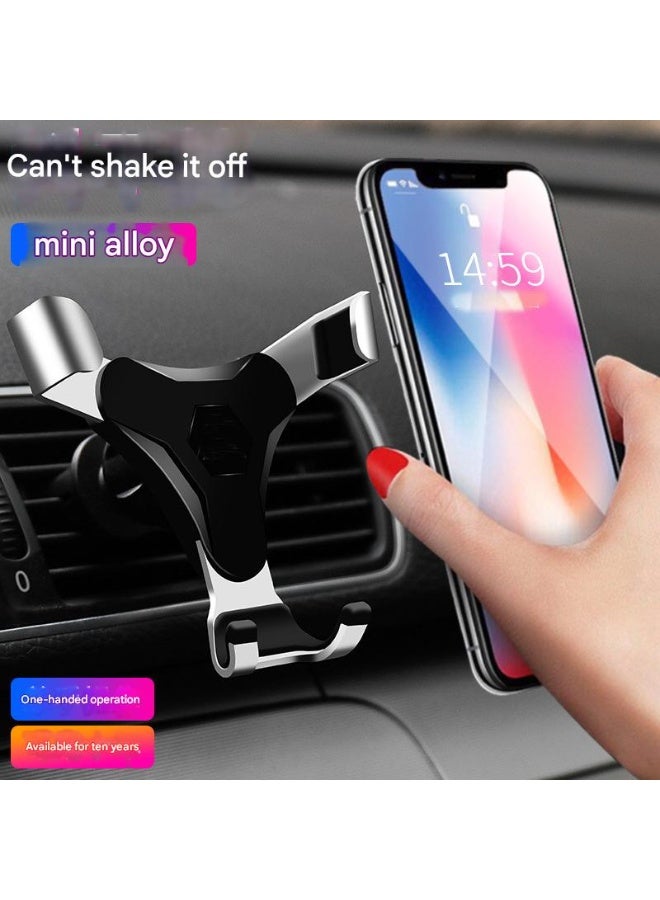 Gravity Car Phone Holder | Aluminum Air Vent Mount | One-Hand Operation, Stable & Secure | Universal Navigation Stand - Image 1