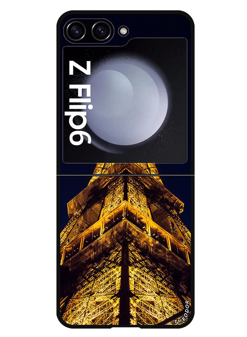 Theodor Protective Case Anti Scratch Shock Proof Bumper Cover For Samsung Galaxy Z Flip 6 eiffel_tower_tower_paris - Image 1