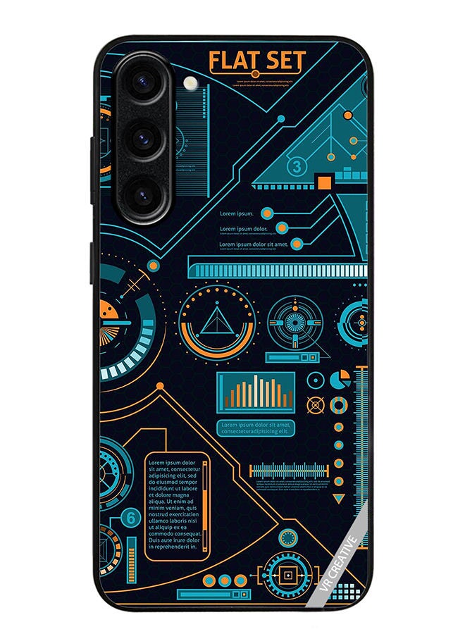 VR CREATIVE Protective Case Cover For Samsung Galaxy S23 Plus Abstract Design Multicolour - Image 1