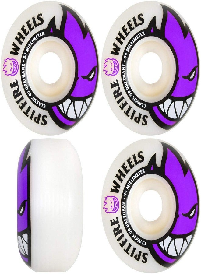سبيت فاير لوح التزلج SPITFIRE WHEELS ذو الرأس الكبير مقاس 54 ملم باللون الأبيض - Image 1