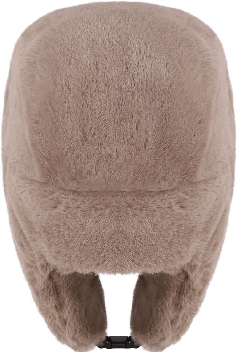PURFUN Adults Winter Cozy Plush Ushanka Russian Hat Windproof Full Hood Earflap Hat Warm Cold Proof Ski Hunting Cycling Trapper Hats - Image 4
