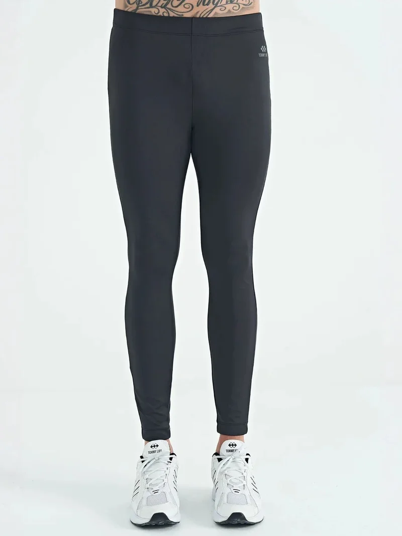 TOMMYLIFE TOMMY Men's Skinny High-Waist Knit Active Pants