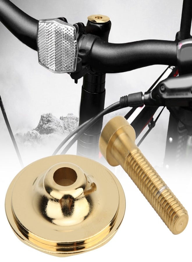 MEROCA Aluminium Alloy Mountain Bike Headset Stem Top Cap Titanizing Cover Bicycle Modification Accessoriesgold - Image 3