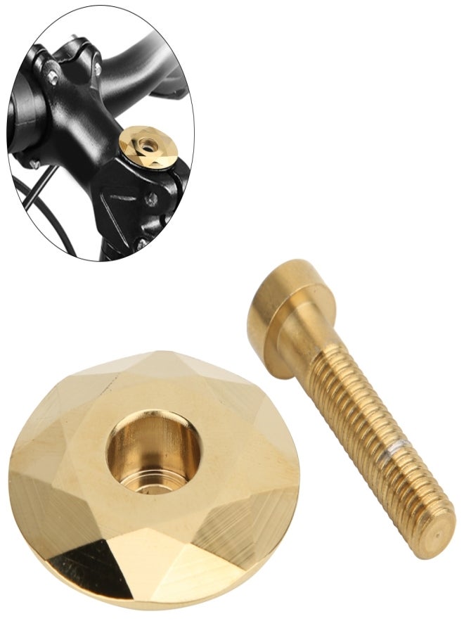 MEROCA Aluminium Alloy Mountain Bike Headset Stem Top Cap Titanizing Cover Bicycle Modification Accessoriesgold - Image 4