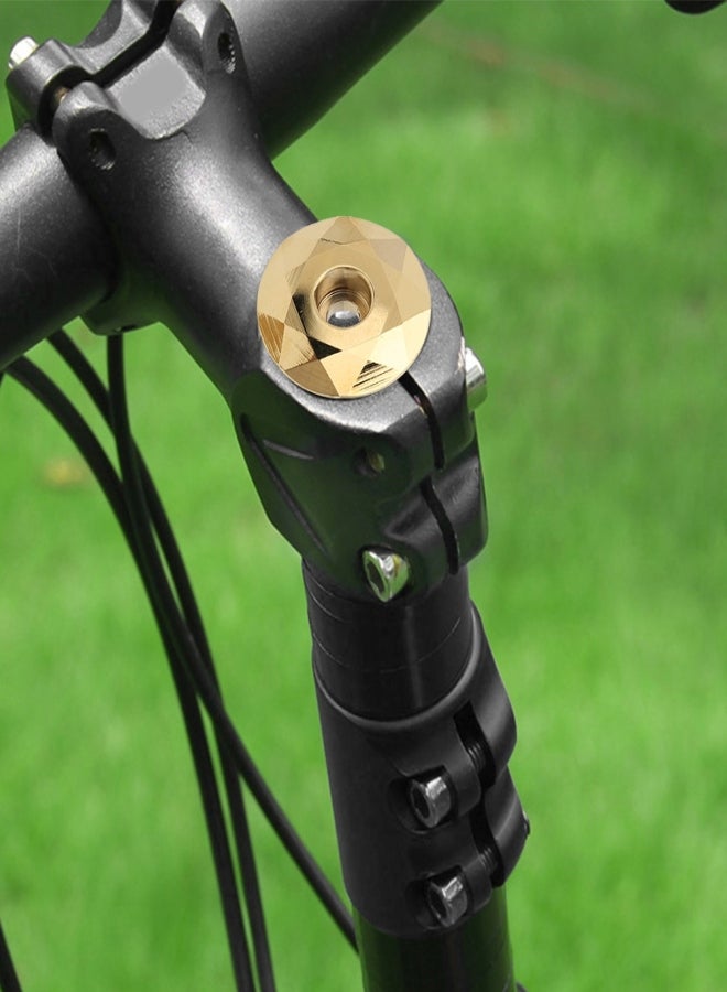 MEROCA Aluminium Alloy Mountain Bike Headset Stem Top Cap Titanizing Cover Bicycle Modification Accessoriesgold - Image 2
