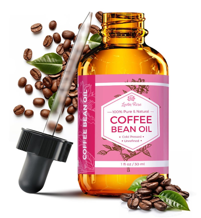 Leven Rose زيت حبوب القهوة من ليفن روز 1 أونصة - زيت طبيعي 100% معصور على البارد للبشرة والشعر - Image 1
