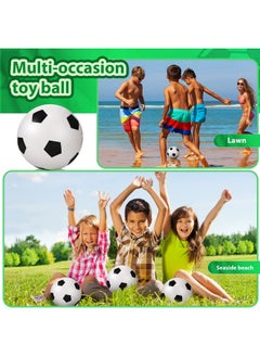 Civaner 20 Pieces Mini Inflatable Balls Basketball Baseball Beach Float Ball Soccer Baseball Mini Hoop Ball Pool Ball Toys For Kids Summer Sports Game Party Supplies 4 Inches(Soccer Style)  - Image 4