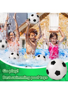 Civaner 20 Pieces Mini Inflatable Balls Basketball Baseball Beach Float Ball Soccer Baseball Mini Hoop Ball Pool Ball Toys For Kids Summer Sports Game Party Supplies 4 Inches(Soccer Style)  - Image 3