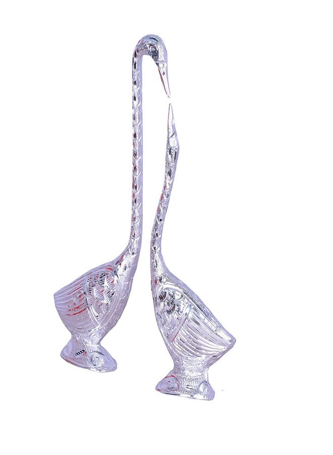 Houzzplus Handicraft Metal Pair of 2 Kissing swan Pair Idol Statue showpiece Home Decor - Image 2