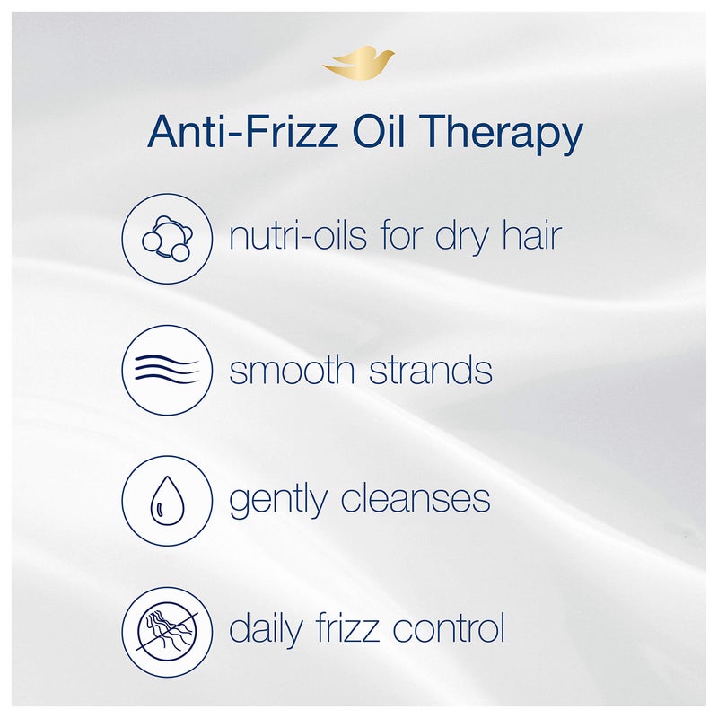 Dove Nutritive Solutions Anti Frizz Shampoo for Frizzy, Tangled Hair Oil Therapy with Nutri-Oils Moisturizing Shampoo Formula Smooths Hair 12 oz - Image 3