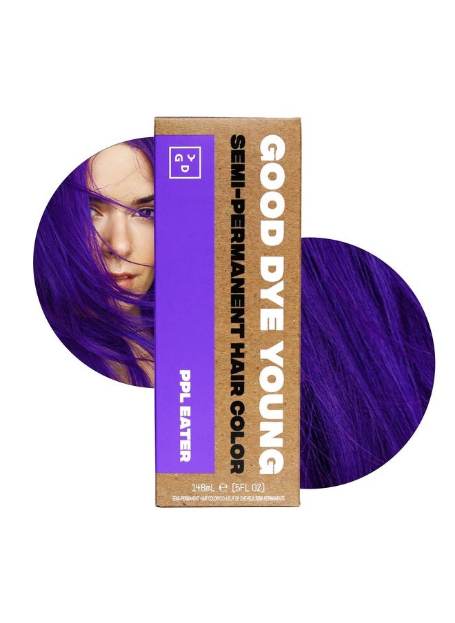 Good Dye Young - Semi Permanent Purple Hair Dye (Ppl Eater) Uv Protective Temporary Hair Color Lasts 1524+ Washes Conditioning Purple Hair Dye - Image 1