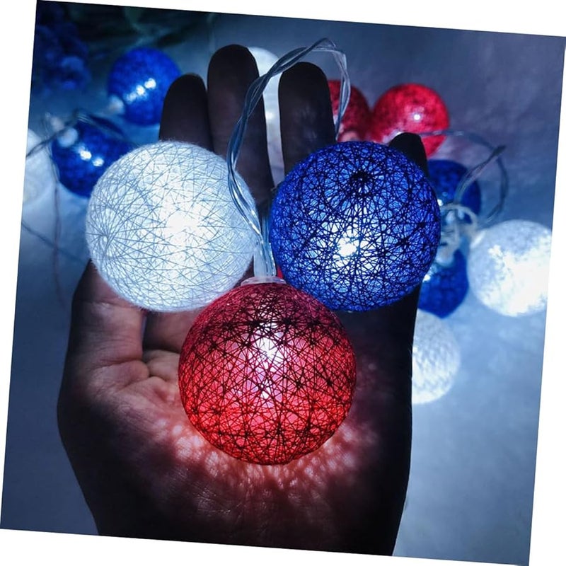 2 Pack Jojofuny LED Independence Day String Lights Star Decorations Battery Powered Garden Patio Festival Lighting - Image 3