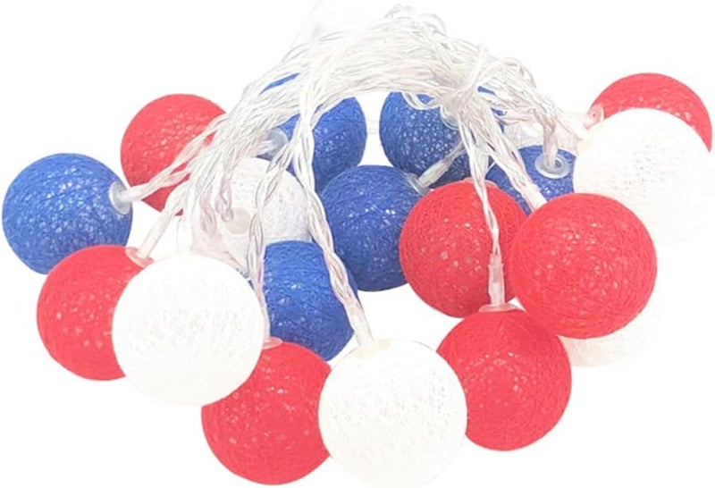 2 Pack Jojofuny LED Independence Day String Lights Star Decorations Battery Powered Garden Patio Festival Lighting - Image 1