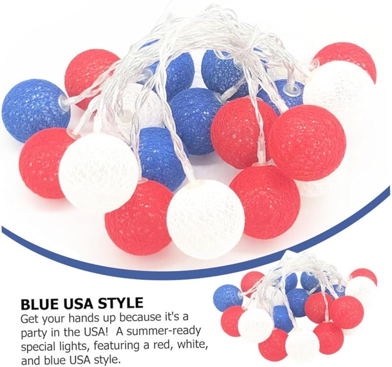 2 Pack Jojofuny LED Independence Day String Lights Star Decorations Battery Powered Garden Patio Festival Lighting - Image 4