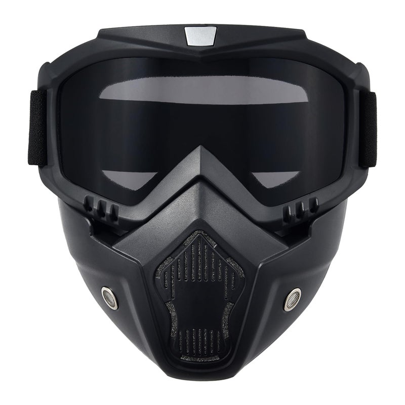 PLOOTA Motorcycle Goggles Detachable Face Mask Full Face,Windproof Glasses, Dirt Bike,ATV,Riding,Ski,Racing Helmet Goggles for Men Women - Image 1