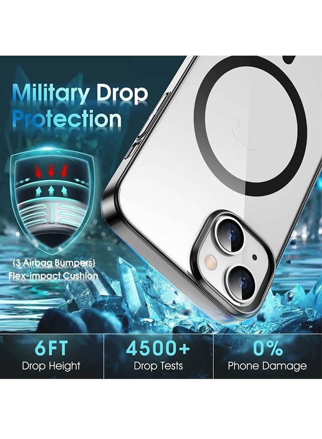 iPhone 15 Case Compatible with MagSafe Case Matte Magnetic Case Cover for iPhone 15 6.1 Drop Tested Shockproof Phone Case Anti-Scratch Oil&Fingerprint Resistant