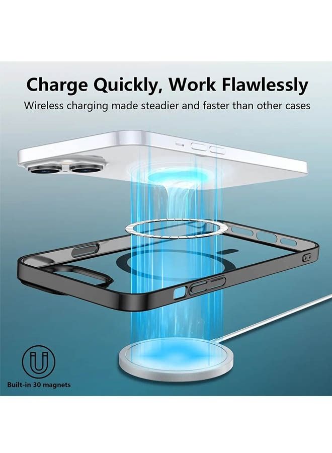 iPhone 15 Case Compatible with MagSafe Case Matte Magnetic Case Cover for iPhone 15 6.1 Drop Tested Shockproof Phone Case Anti-Scratch Oil&Fingerprint Resistant