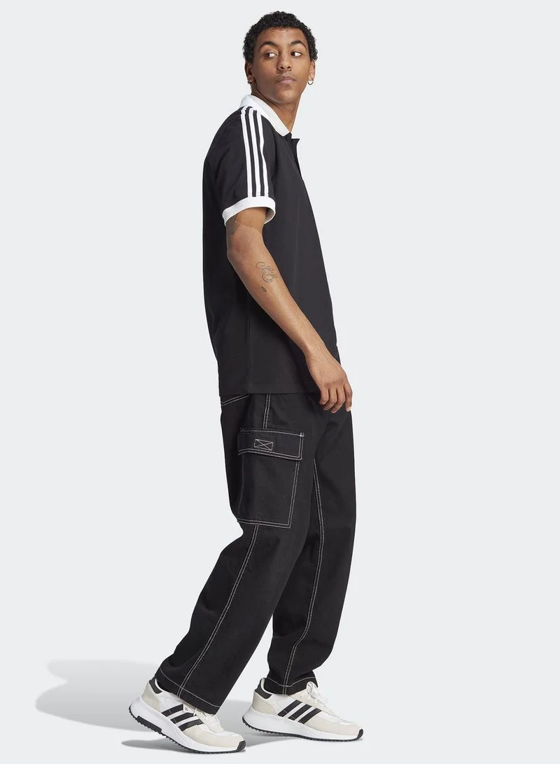 Adidas 3-STRIPE POLO Black Originals Men POLO SHIRTS