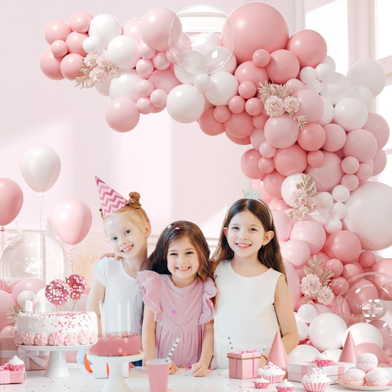 Leraqertra Light Pink Balloon Arch Kit with Clear Pastel Pink and White Balloons for Wedding Bridal Baby Shower Shower Birthday Party Decorations - Image 5