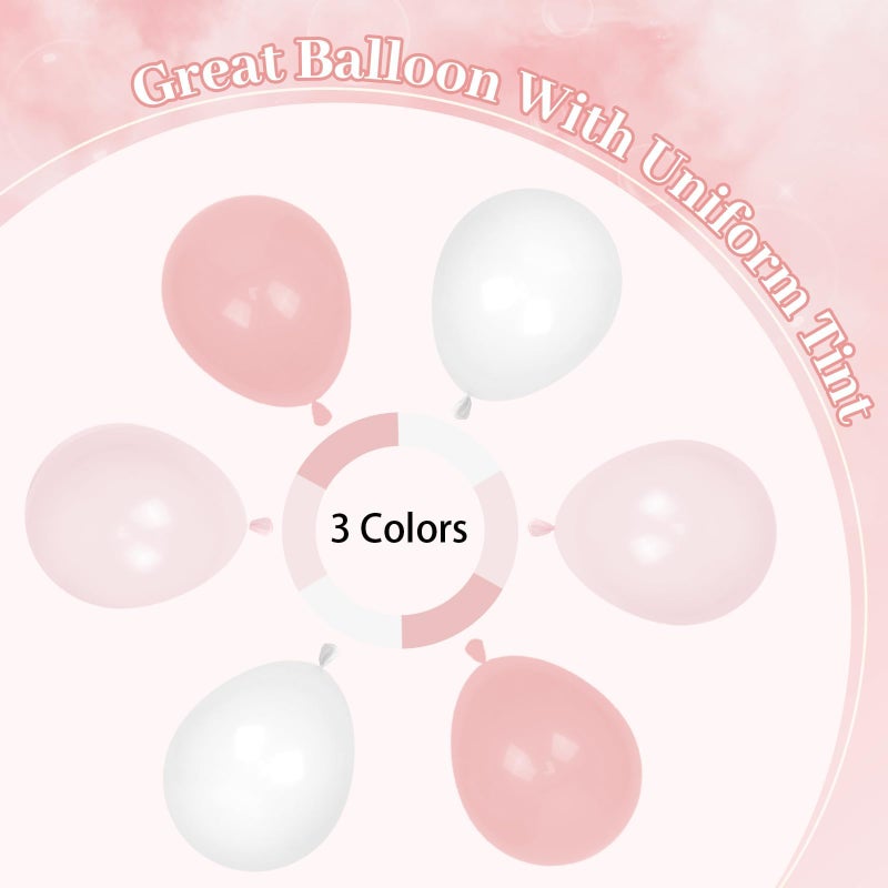 Leraqertra Light Pink Balloon Arch Kit with Clear Pastel Pink and White Balloons for Wedding Bridal Baby Shower Shower Birthday Party Decorations - Image 4