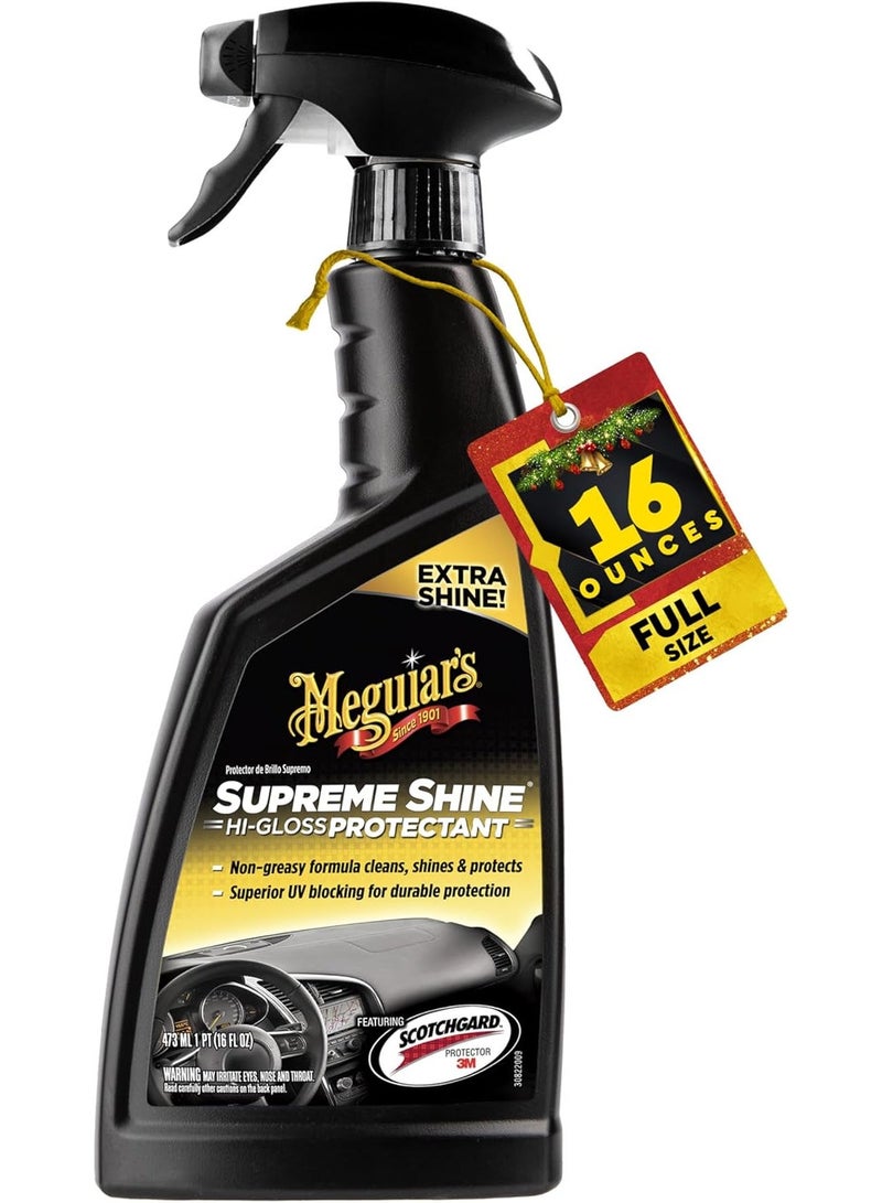 ميجوايرز سوبريم شاين بروتيكتنت G4016 – رذاذ حماية ولمعان عالي للفينيل والبلاستيك والمطاط 473 مل - Image 1