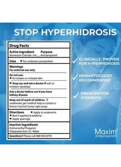 Maxim Maxim® Clinical Strength Antiperspirant for hyperhidrosis Excessive Sweating – Reduces Sweat Up to 7-days Per Use – Antiperspirant for Men and Women Certain to Keep you Dri!  - Image 5