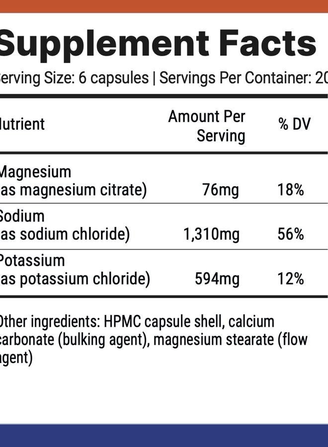 Nutri-Align أملاح الصيام إلكتروليتات الصيام، 120 كبسولة | كبسولات إلكتروليت نقية للصيام - الصيام المتقطع والممتد | إلكتروليتات الصوديوم والبوتاسيوم والمغنيسيوم | خالية من السكر والمواد الحشو - Image 2