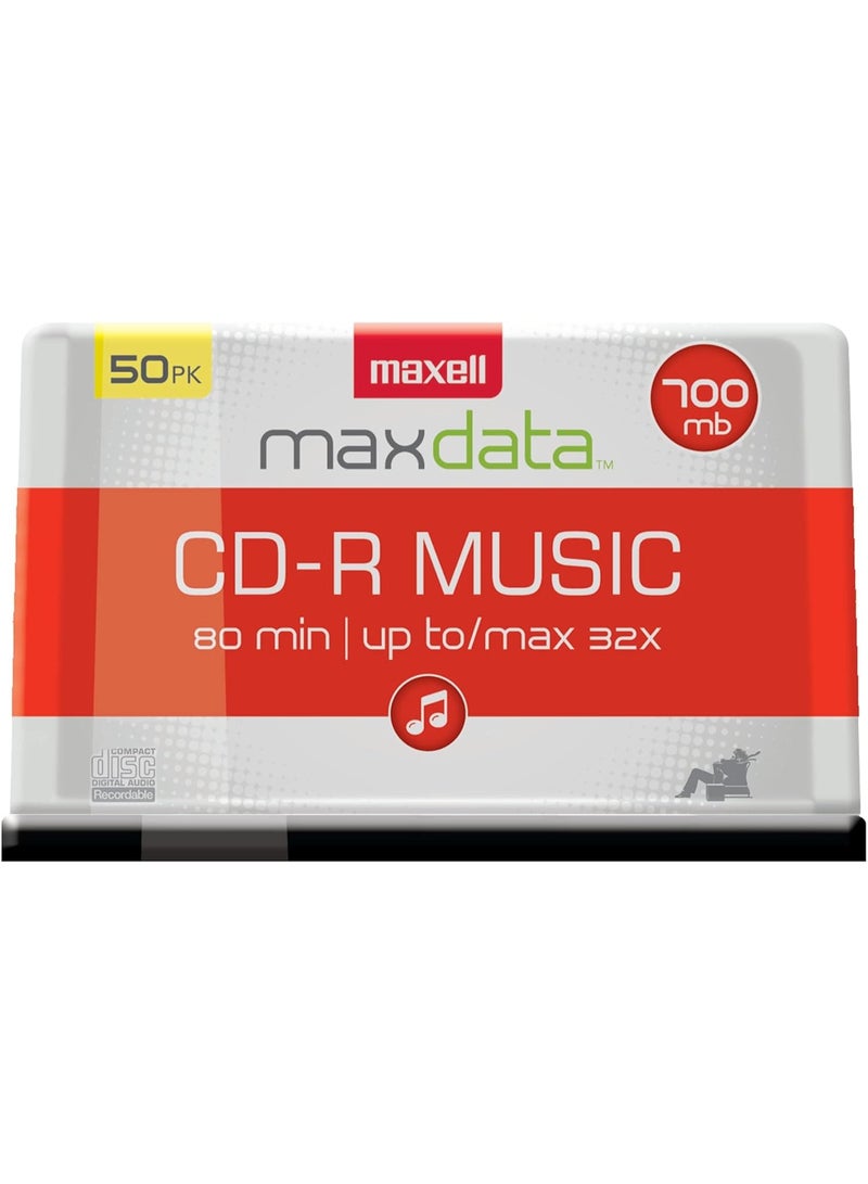 Maxell Maxell CD-R Music Spindle, Audio only, Blank Media, 50-pack(625156) - Image 1