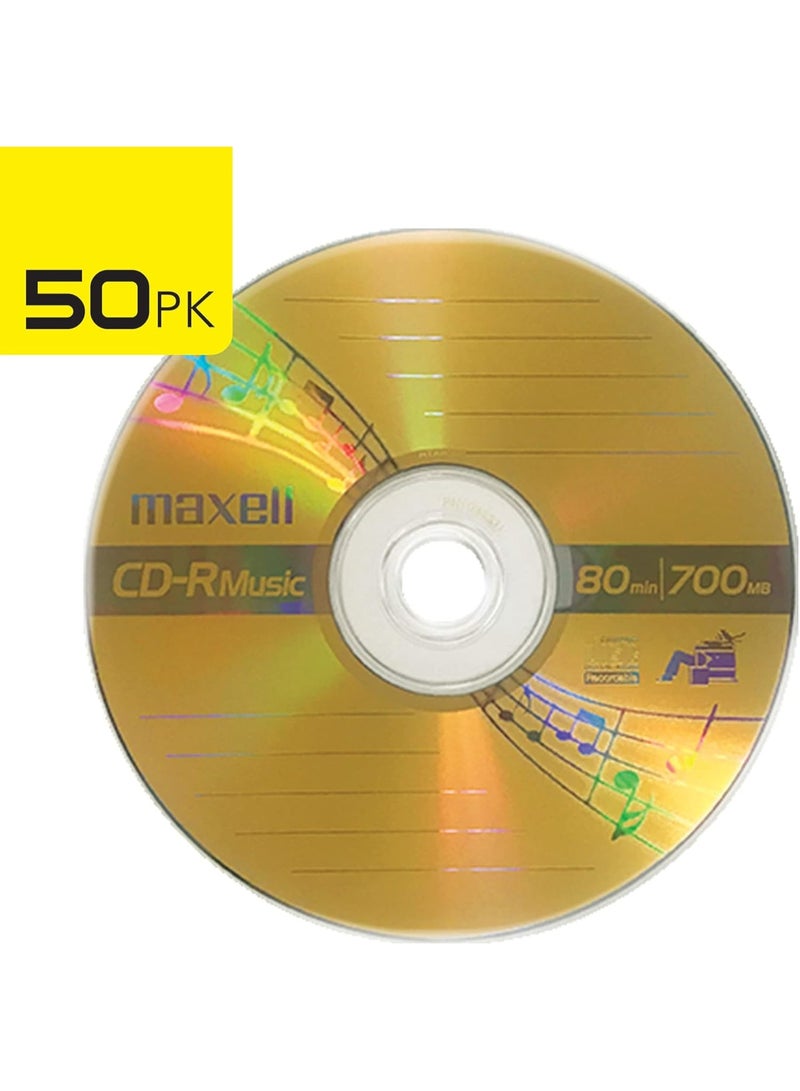 Maxell Maxell CD-R Music Spindle, Audio only, Blank Media, 50-pack(625156) - Image 3