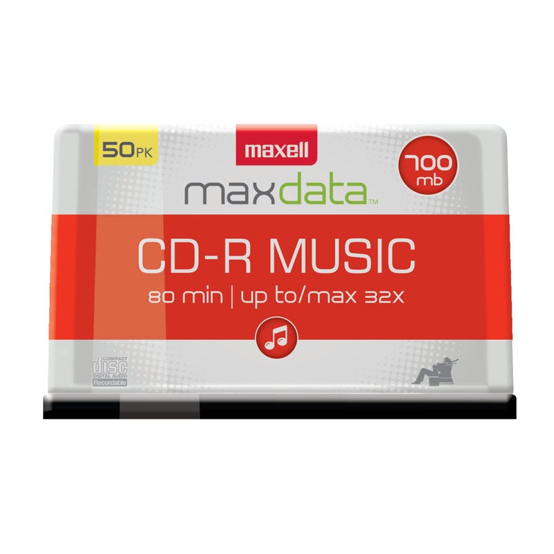 Maxell CD-R Music Spindle, Audio only, Blank Media, 50-pack(625156) - Image 1