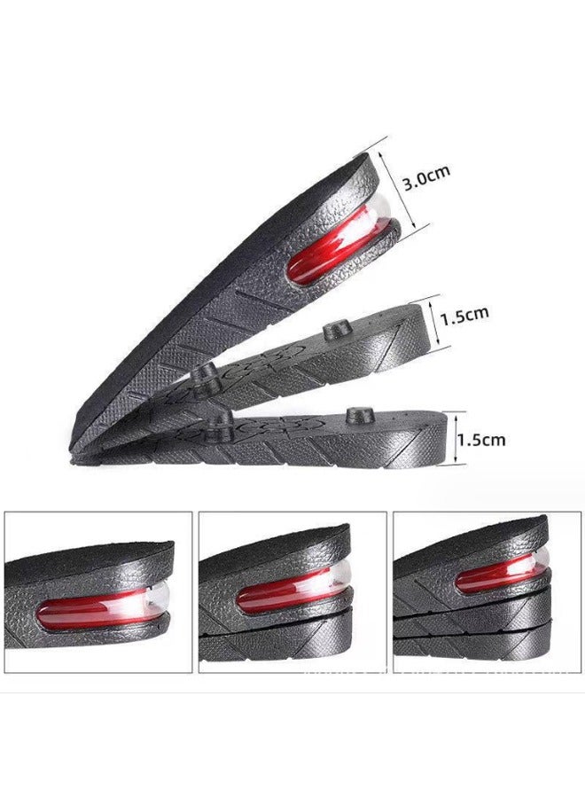 Pair Of Adjustable Heel Insoles Pad Black  - Image 2