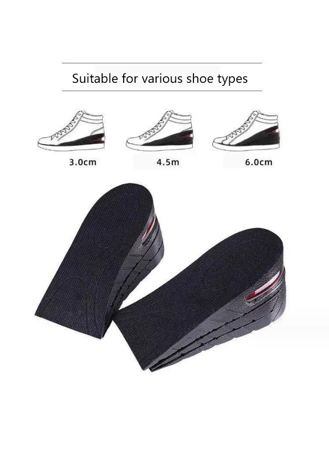 Pair Of Adjustable Heel Insoles Pad Black  - Image 3