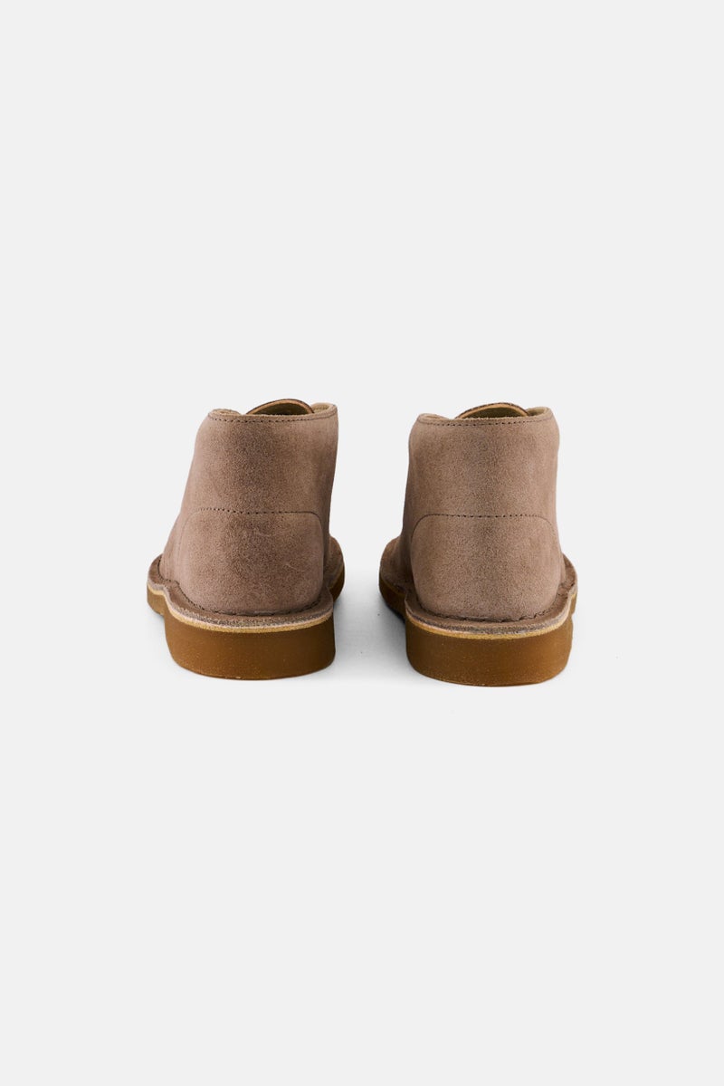 clarks Kids Boy Wide Desert Boot Lace Up Casual Shoes, Taupe - Image 2