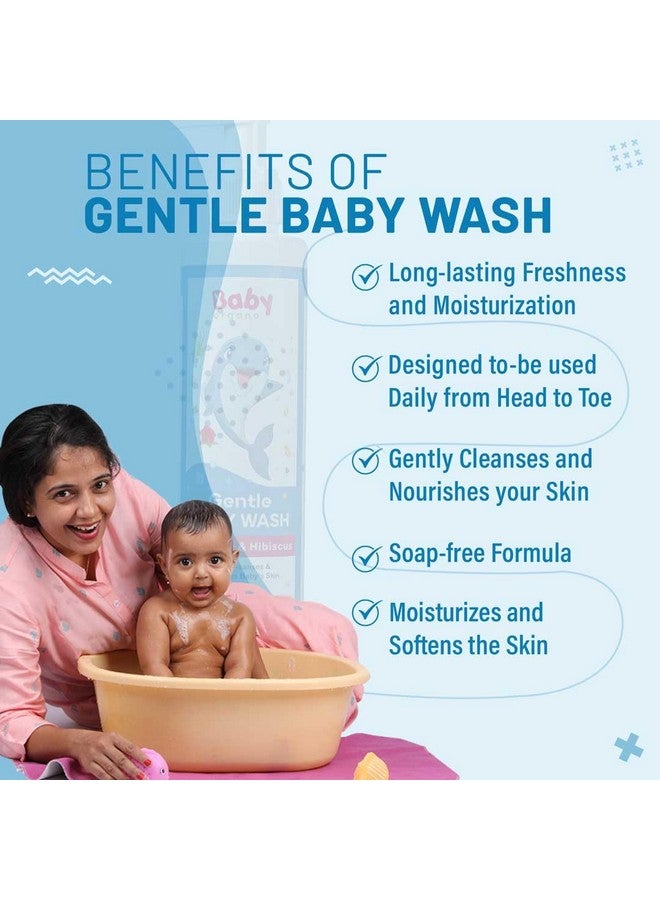 BabyOrgano Baby Body Wash 200Ml For Kids With Aloe Vera, Hibiscus & Neem, Cleanse Moisturize Head To Toe, All Skin Type, Paraben Free, Fdca Approved - Image 2