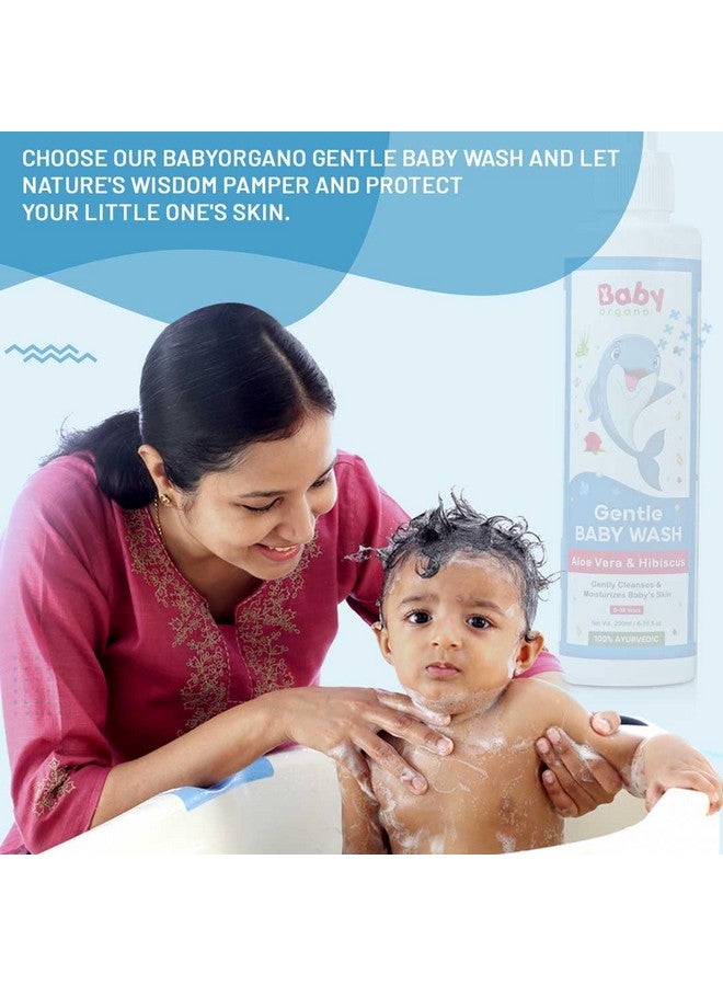 BabyOrgano Baby Body Wash 200Ml For Kids With Aloe Vera, Hibiscus & Neem, Cleanse Moisturize Head To Toe, All Skin Type, Paraben Free, Fdca Approved - Image 3