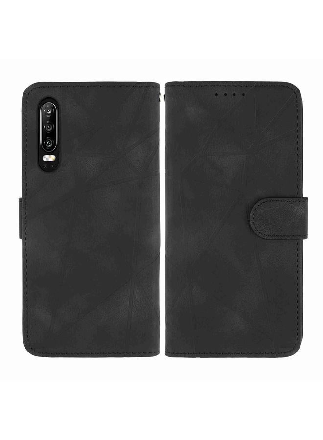 Zaboon Case For Huawei P30 Skin Feel Geometric Lines Leather Phone Case - Image 2
