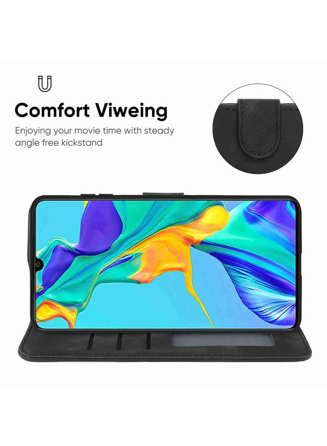 Zaboon Case For Huawei P30 Skin Feel Geometric Lines Leather Phone Case - Image 4