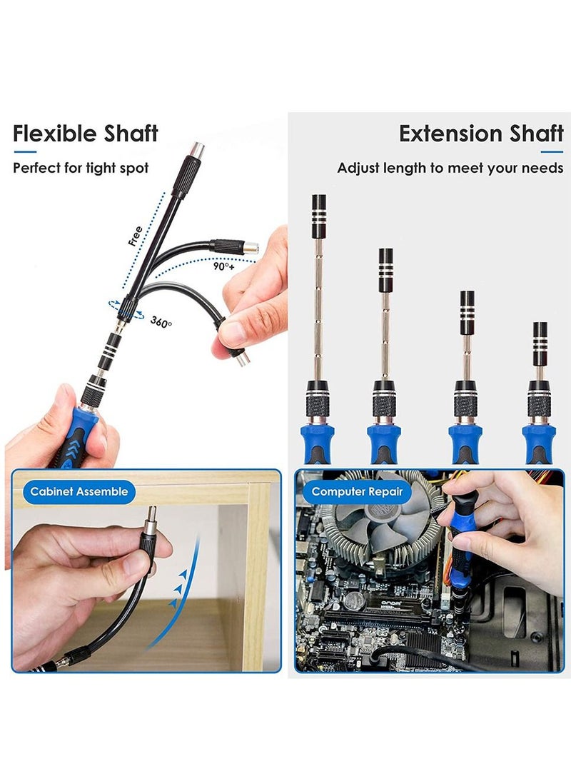 Screwdriver Sets 142-Piece Electronics Precision Screwdriver with 120 Bits Magnetic Repair Tool Kit - Image 4