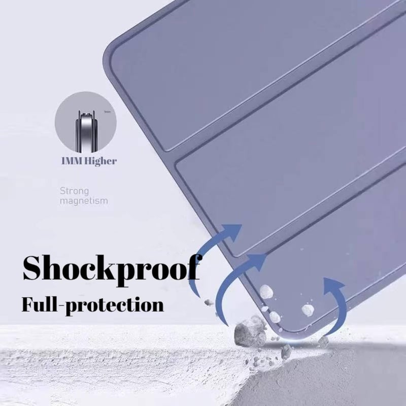 Vurtboly Cover Compatible with Xiaomi Mi Pad 7/7 Pro 11.2" 2025 Case, Tri-Fold Slim Case Shockproof Honeycomb TPU Case with Durable Stand Auto Wake/Sleep Cover for Xiaomi Mi Pad 7/7 Pro 2025 (Purple) - Image 5