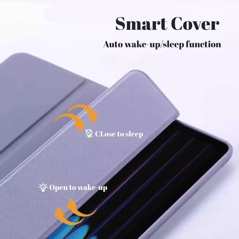 Vurtboly Cover Compatible with Xiaomi Mi Pad 7/7 Pro 11.2" 2025 Case, Tri-Fold Slim Case Shockproof Honeycomb TPU Case with Durable Stand Auto Wake/Sleep Cover for Xiaomi Mi Pad 7/7 Pro 2025 (Purple) - Image 4