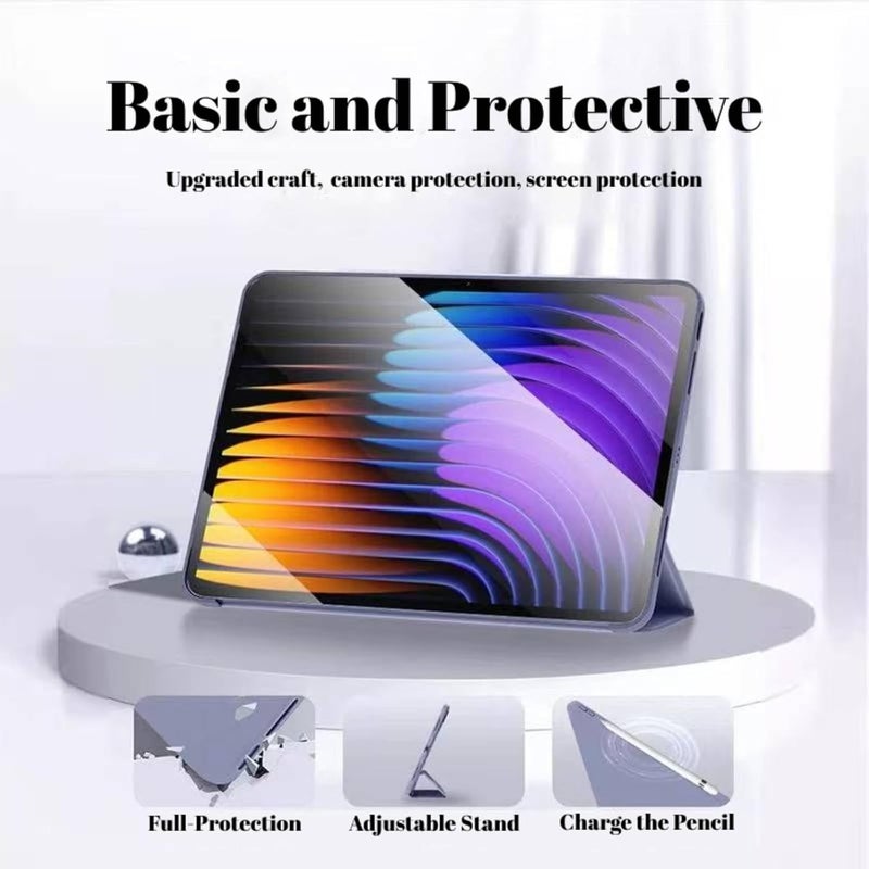 Vurtboly Cover Compatible with Xiaomi Mi Pad 7/7 Pro 11.2" 2025 Case, Tri-Fold Slim Case Shockproof Honeycomb TPU Case with Durable Stand Auto Wake/Sleep Cover for Xiaomi Mi Pad 7/7 Pro 2025 (Purple) - Image 2
