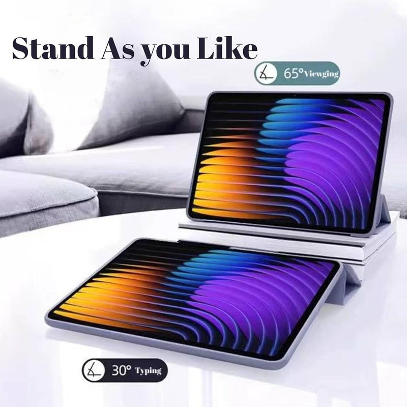 Vurtboly Cover Compatible with Xiaomi Mi Pad 7/7 Pro 11.2" 2025 Case, Tri-Fold Slim Case Shockproof Honeycomb TPU Case with Durable Stand Auto Wake/Sleep Cover for Xiaomi Mi Pad 7/7 Pro 2025 (Purple) - Image 3