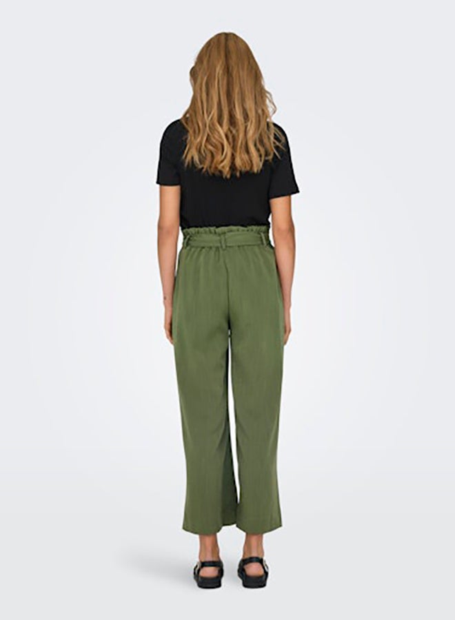 ONLY ONLY Womens Marsa Solid Paperbag Pant Woven  - Image 2