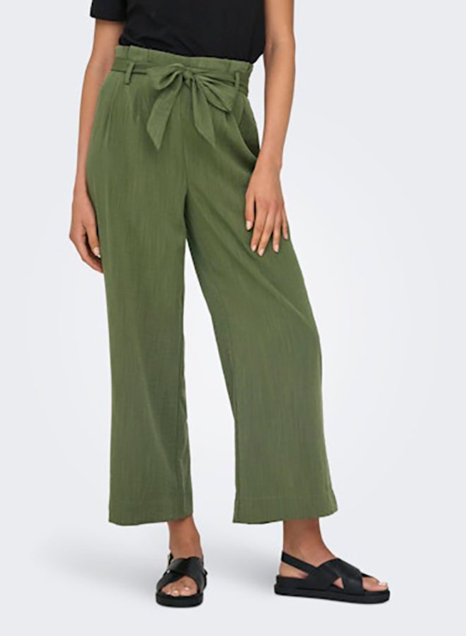ONLY ONLY Womens Marsa Solid Paperbag Pant Woven  - Image 3