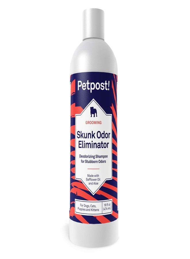 Petpost | Skunk Odor Eliminator Shampoo for Dogs & Cats. Neutralizes Strong Odors. Gentle & Safe Formula. 16 oz - Image 1