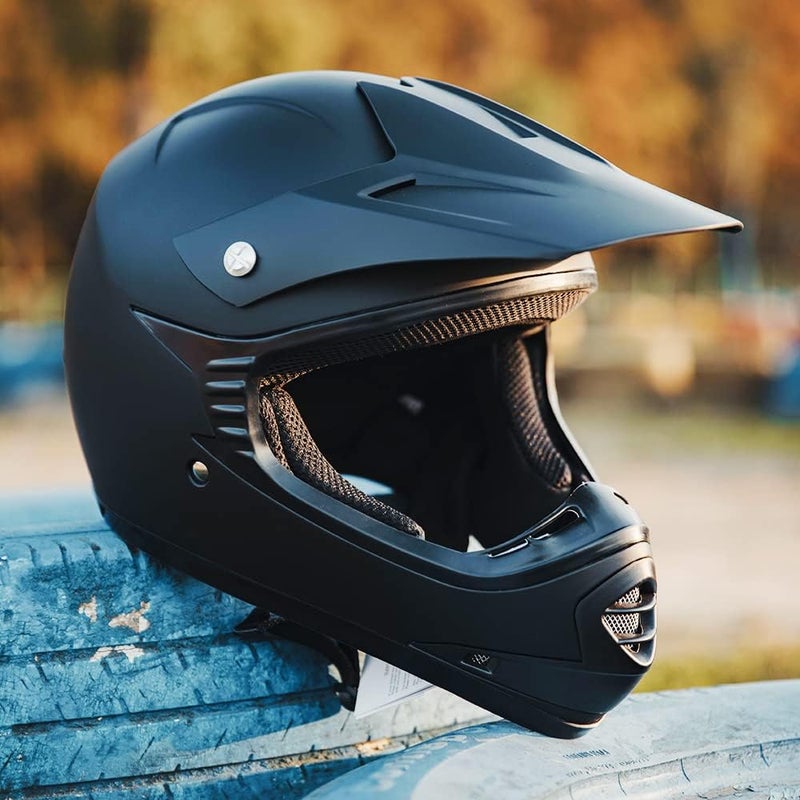 ILM Youth Kids ATV Motocross Helmet Goggles Sports Gloves Dirt Bike Motorcycle Off Road DOT Approved B07 (Youth-L, Matte Black) - Image 5